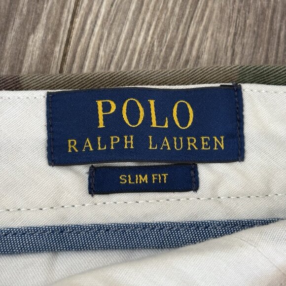 Ralph Lauren Polo Chino Classic Cotton Camo Camouflage Pants 34/25 Military Army - Picture 12 of 16